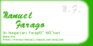 manuel farago business card